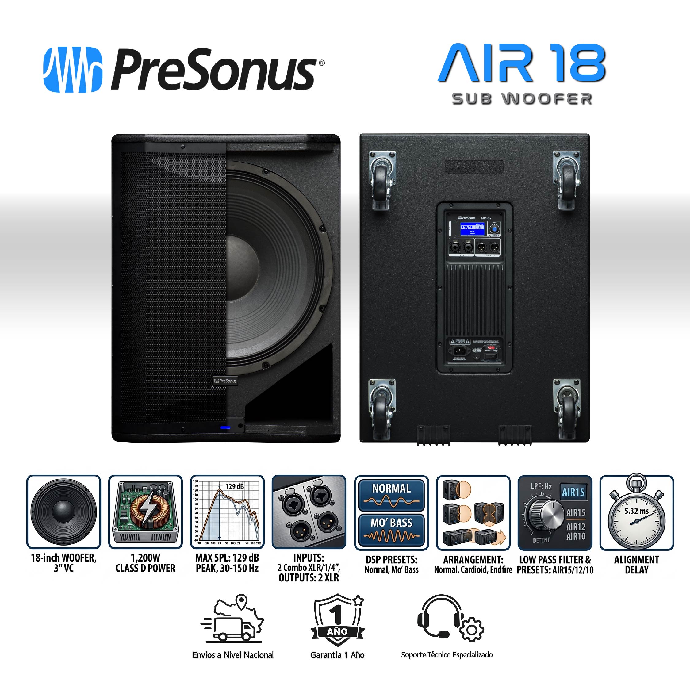 AIR 18 PRESONUS AMPLIFICADO