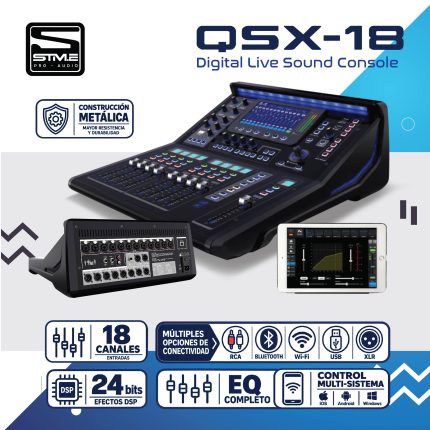 MEZCLADORA DIGITAL QSX 18 STM ELECTRONICS